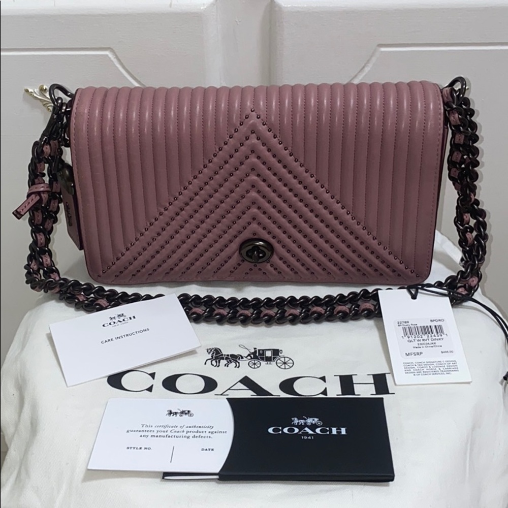 Coach 1941 sheep napa dinky dusty rose 22789